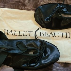 Ballet Beautiful satin ballet slippers, as new,